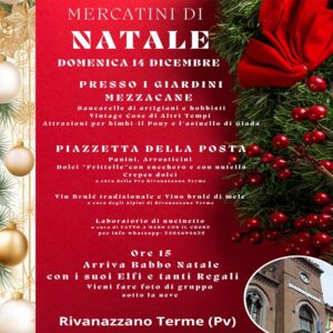 mercatino di natale rivanazzano terme 2025