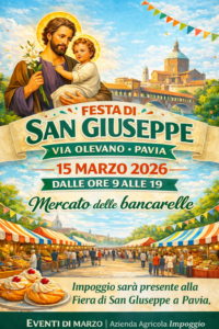 Locandina fiera San Giuseppe Pavia 15 marzo 2026