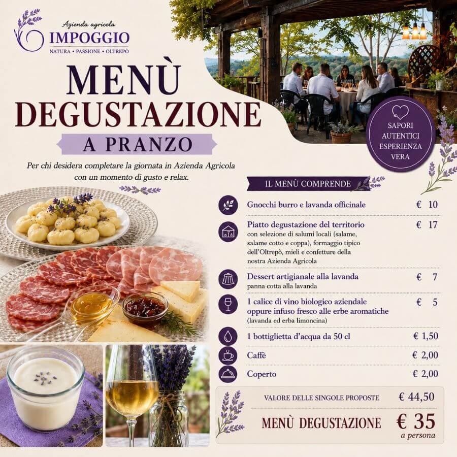 Menù degustazione Impoggio 2026